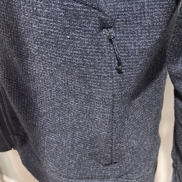 REI co op blue mock neck textured zip up fleece jacket size medium - Picture 5 of 9